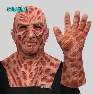 Freddy Krueger masque en <span class=keywords><strong>latex</strong></span> Halloween Grimace Hood mascarade fête démon Costume accessoire pour noël Cosplay et parodie carnaval - Product Image 6
