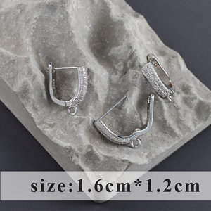 M806 - Lote de 10 Piezas de Broches de Metal con Circonita <span class=keywords><strong>para</strong></span> <span class=keywords><strong>Pendientes</strong></span>, <span class=keywords><strong>Accesorios</strong></span> <span class=keywords><strong>para</strong></span> la Fabricación de Joyería <span class=keywords><strong>para</strong></span> Mujer - Product Image 4