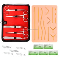 Kit complet de formation en suture chirurgicale avec coussinet en silicone et outils en acier inoxydable pour étudiants - Vente en gros fabricant