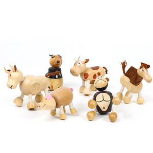 Bloques de construcción de animales de madera para niños pequeños, juego de juguetes educativos de 2 a 4 años, animales de granja y bosque - Product Image 5