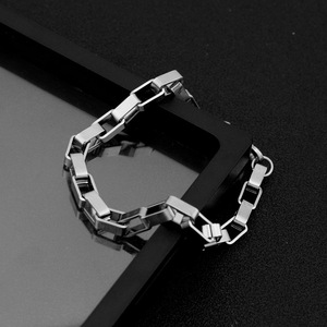 2026 New Simple Popular Design Geometric <b>Chain</b> Bracelet <b>Titanium</b> Steel Silver Plated Unisex's Bracelets Trendy Jewelry Wholesale - Product Image 1