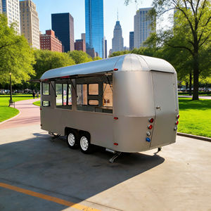 Remolque de Comida Cuadrado de Aluminio con Horno para Pizza, Diseño Espacioso y Luminoso para Dulces y Uso en Exteriores - Product Image 1