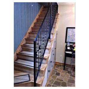 Escalera Recta en Voladizo Prima, Escalera <span class=keywords><strong>de</strong></span> Acero con Revestimiento <span class=keywords><strong>de</strong></span> Mármol, Escalera Rústica y Elegante - Product Image 1