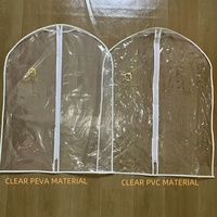 Petit sac de costume en PVC PEVA transparent imperméable personnalisé sac de vêtements pour enfants sac de danse transparent pour enfants