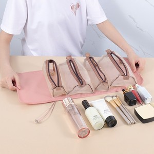Nouvelle trousse de maquillage écologique à fermeture éclair 4 en 1, portable, multifonction, de capacité moyenne, pliable pour l'organisation - Product Image 2