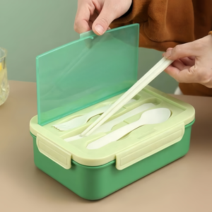 Wholesale Portable Microwaveable <b>Lunch</b> <b>Box</b> - Sealed Compartmentalized Picnic Food - Product Image 4