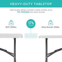 Ensemble de table et de chaises pliantes en plastique pour pique-nique, table de camping et chaise, valise trouée, 4 personnes