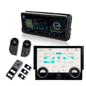 Tombol Roda Kemudi Tombol Sakelar Pengangkat Jendela Navigasi GPS Panel Kontrol AC dengan Carplay untuk Land Rover Sport 2013-2017