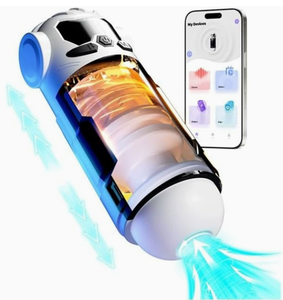 Masturbateur masculin réaliste en silicone souple avec contrôle par application, aspiration, vibration, fonction vocale et poussée télescopique automatique - Product Image 4