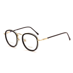 Montures de lunettes rondes en métal Qianai, unisexe, taille moyenne, monture optique pour verres correcteurs, verres en acétate, pont nasal standard, origine Taizhou - Product Image 2