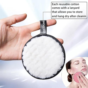 Éponge nettoyante visage en grille d'ananas épaissie et agrandie, tampon démaquillant pour un nettoyage facile, éponge cosmétique pour le lavage du visage - Product Image 2
