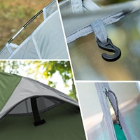 Tente de camping ultralégère quatre saisons pour 1/2 personnes, montage rapide, double couche, petit format, 2000-3000 mm, imperméable, structure en fibre de verre