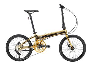 Vélo pliant 20/22 pouces, tube droit, 10 vitesses, freins à disque en aluminium, roues 451, finition dorée électrolytique, 10s, tube droit 20/22 pouces, 10 vitesses - Product Image 4
