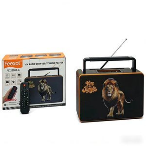 ลำโพงเรโทร รุ่น FX-2506B-A วิทยุ FM พกพา เครื่องเล่นเสียงบลูทูธ พร้อมรีโมทคอนโทรล แบตเตอรี่แบบชาร์จได้ เหมาะสำหรับงานปาร์ตี้นอกสถานที่ - Product Image 5