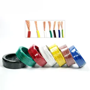 0.3mm 0.5mm 0.75mm 1mm 1.5mm 2.5mm 4mm 6mm 10mm 16mm 25mm PVC isolé Flexible simple cuivre fil électronique câble électrique