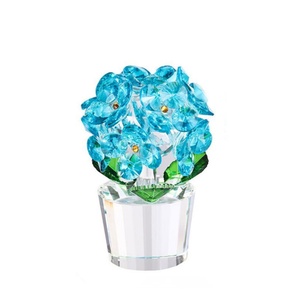 Nuevos Adornos Artísticos de Hortensias de Cristal, Suministro Directo de Fábrica de Flores Simuladas, Artesanías de Cristal para Decoración del Hogar - Product Image 3