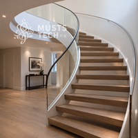 Fabricant professionnel d'intérieurs de villas de luxe modernes, conception personnalisée, escalier courbé