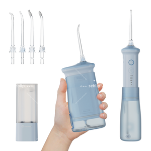 Irrigador de agua eléctrico portátil de apagado automático, irrigador bucal inalámbrico con 5 modos, limpiador de dientes de 200ML, puntas de chorro para el cuidado de los aparatos ortopédicos - Product Image 2