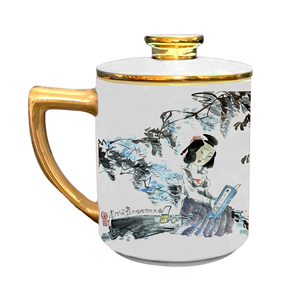 Taza <span class=keywords><strong>de</strong></span> Cerámica <span class=keywords><strong>de</strong></span> Estilo Retro Chino, Excelente Relación Calidad-Precio para las Chicas, Taza <span class=keywords><strong>de</strong></span> <span class=keywords><strong>Café</strong></span> Exquisita - Product Image 3