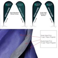 Drapeau de plage en forme de larme durable, couleur unie, impression personnalisée, support en fibre de verre, tissu en polyester, drapeaux promotionnels, bannières