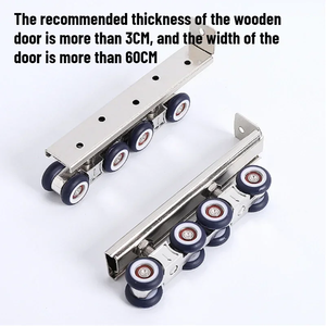 1PCS Rouleau de porte coulissante en alliage de zinc Système de poulie suspendue avec roues durables à faible bruit pour porte de garage et utilisation hôtelière - Product Image 4