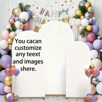 Housse d'arche de mariage personnalisée, design éthiopien, logo, toile de fond d'arche, housse en spandex, personnalisation de n'importe quel design