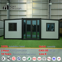 Maison mobile pliable de 20 pieds ou 40 pieds, multi-chambres, préfabriquée, transportable, extensible, en conteneur