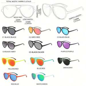 Gafas de Sol Deportivas con Logotipo Personalizado 2025, Montura Grande para Hombre y Mujer, Protección UV400, Espejo, Polarizadas, Estilo Piloto - Product Image 5