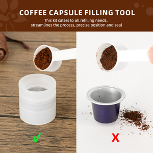 1 Juego de herramientas de llenado de cápsulas de café originales <span class=keywords><strong>Nespresso</strong></span> ecológicas Compatible con martillo de doble cara - Product Image 6