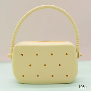 Mini sac à main en silicone <span class=keywords><strong>original</strong></span>, <span class=keywords><strong>cadeau</strong></span> d'anniversaire pour enfants, sacs à trous adaptés aux breloques de sabots, porte-monnaie en silicone pour enfants, porte-clés, sacs à monnaie - Product Image 5