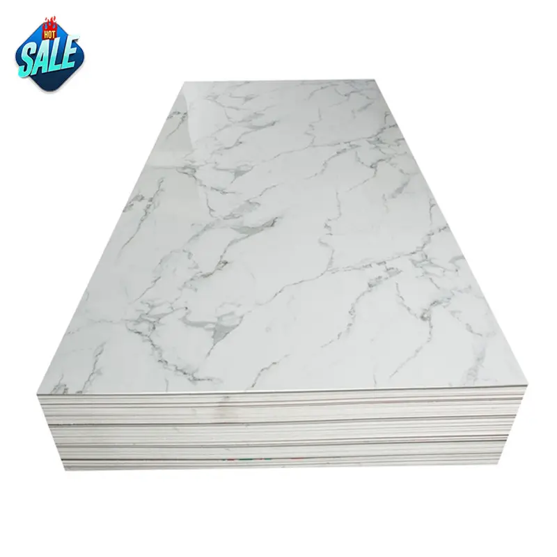 Lower Factory Price Uv Wall High Gloss Uv Coated Mdf Board Decor Wall Panel Pvc Marble Sheet
