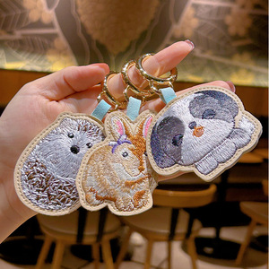 <span class=keywords><strong>Porte</strong></span>-clés <span class=keywords><strong>original</strong></span> et authentique, brodé motif chiot, pendentif de sac pour <span class=keywords><strong>femme</strong></span>, petit cadeau, décoration de voiture, commerce extérieur - Product Image 4