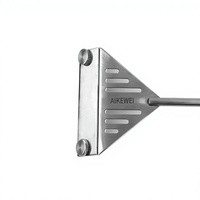 Grattoir à algues pour aquarium en acier inoxydable, manche long 2-3 sections, nettoyeur de verre pour aquarium, lame remplaçable, outil de nettoyage, 46,5 cm