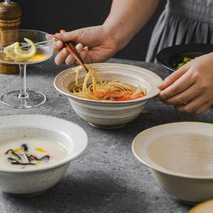 Cuenco cónico grande comercial transfronterizo para <span class=keywords><strong>Amazon</strong></span>, cuenco japonés de cerámica para fideos y sopa para olla caliente picante y <span class=keywords><strong>herramientas</strong></span> para hierbas y especias - Product Image 5