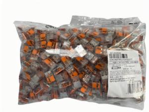 221-412 2-way Electrical Installation Quick Wire Connector Wagos One In One Out 412-221 <strong>Terminal</strong> With Operating Rod Original