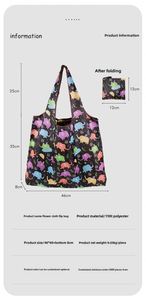 Sacs publicitaires pliables en polyester à imprimé floral grande taille pour achats en gros, expédition rapide - Product Image 2