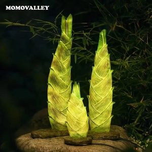 Lampes <span class=keywords><strong>de</strong></span> jardin extérieures en <span class=keywords><strong>fibre</strong></span> <span class=keywords><strong>de</strong></span> verre à LED électriques <span class=keywords><strong>de</strong></span> 50 cm <span class=keywords><strong>de</strong></span> hauteur, blanc chaud, simulation <span class=keywords><strong>de</strong></span> bambou, étanches, éclairage <span class=keywords><strong>de</strong></span> villa - Product Image 4