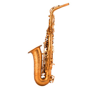 Flamingo Serisi EB Alto Saksafon Nefesli Çalgı Altın Kaplama Ayarlanabilir Mat Kahve Altın Pirinç Gövde Performans Kullanımı - Product Image 2