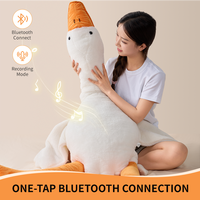Grande peluche géante en forme d'oie blanche avec minuterie de sommeil, style King, rembourrage en coton PP, 100 % polyester, pour les 14 ans et plus