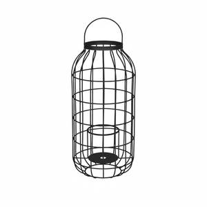 Matte Black Lantern Shape <b>Tealight</b> <b>Holder</b> Tabletop Candlestick <b>Holder</b> Restaurant Wedding Table Decorative <b>Hanging</b> Modern Design - Product Image 1