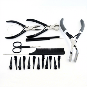 Kit Profesional de Herramientas para Extensiones de Cabello con Pinza para Micro Anillos, Herramienta para Extensiones de Cinta Adhesiva y Gancho para Trenzas, Peine y Tijeras - Product Image 1