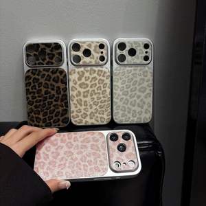 Funda Protectora para iPhone 17 Pro Max con Ventana Grande, Diseño de Leopardo Brillante, Textura de Cuero, para Apple 16, 15 - Product Image 1