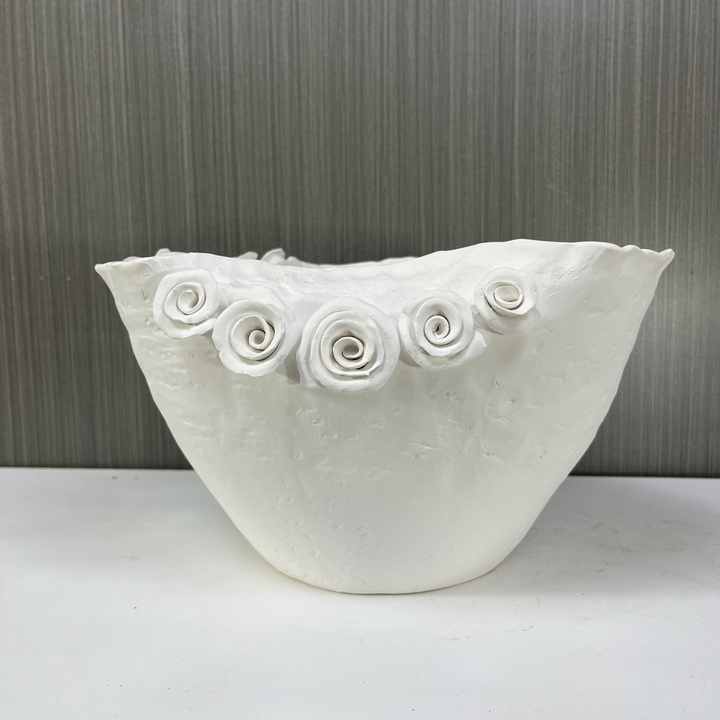 Luxury Home Decor Handicraft ceramic tray for flower pot and Nordic