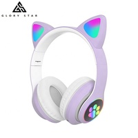 Headset Gaming Nirkabel RGB Over-Ear untuk Anak-Anak, Headphone Olahraga Tahan Air Dinamis dengan Prinsip Dinamis, Hadiah Natal