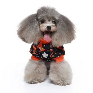 <span class=keywords><strong>Pijama</strong></span> de terciopelo ligero de lujo para Halloween, <span class=keywords><strong>disfraz</strong></span> de perro esqueleto para <span class=keywords><strong>gato</strong></span>, monos, ropa de poliéster para mascotas, estampado medio negro - Product Image 2