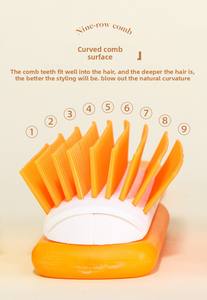 <span class=keywords><strong>Brosse</strong></span> à cheveux en plastique personnalisable à marque privée, style classique, pour massage du cuir chevelu, résistante à la chaleur, type <span class=keywords><strong>Denman</strong></span>, à <span class=keywords><strong>7</strong></span> rangées - Product Image 3