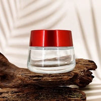 Petit pot cosmétique en verre rond de haute qualité pot de bakhoor vide bouteille en verre avec couvercle à vis