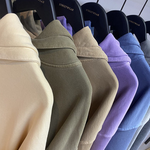 เสื้อฮู้ดดี้สไตล์สตรีทแวร์ H5531 ขายส่ง แบบสั่งทำพิเศษ ผ้าคอตตอน 100% หนัก 380 กรัม ซักย้อมสีแบบแอซิดวอช ทรงโอเวอร์ไซส์ สำหรับผู้ชาย - Product Image 5