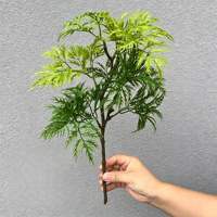 Lot de fougères artificielles colorées, tiges de feuillage artificiel pour arrangements floraux, aménagement paysager, branche de plante, verdure en gros