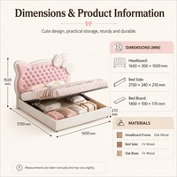 Cama Infantil con Plataforma de Almacenamiento y Cabecera Tapizada en Rosa para Dormitorio de Niñas
